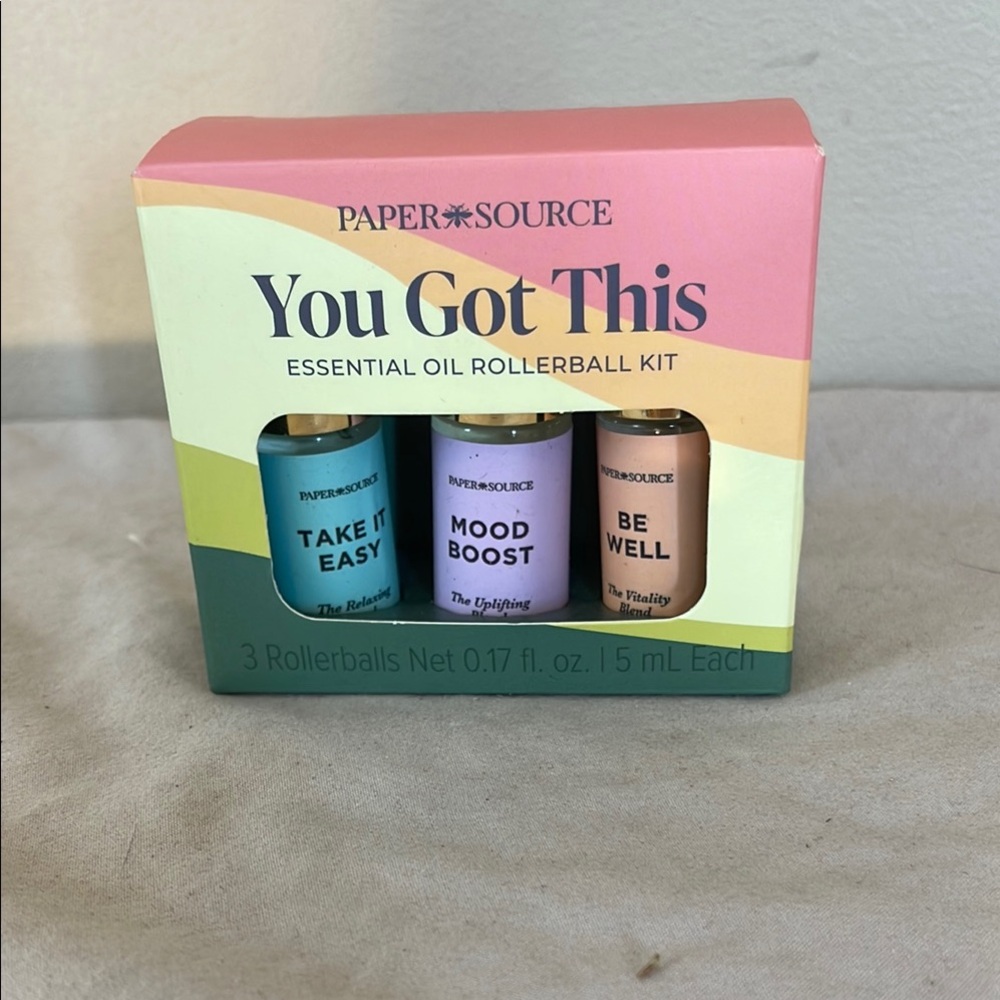 Paper Source Essential Oil Rollerball Kit You Got This 3 Roller Balls Relax New